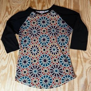 LulaRoe graphic 3/4 sleeve t shirt size medium